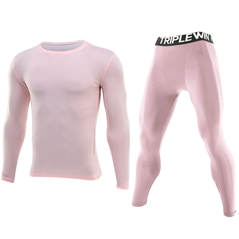 Men Women Thermal Underwear Suit Spring Autumn Quick Dry Thermo Sporting Underwear Sets Female Fitness Gymming Long Johns 025