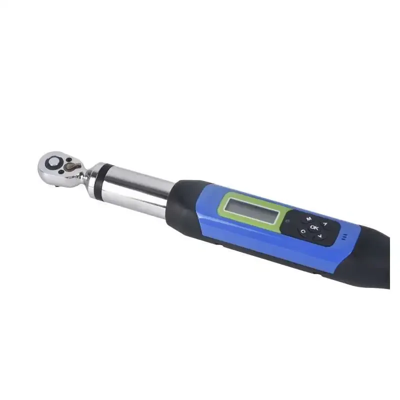 AWJC digital torque wrench tighten loosen nut replaceable ratchet head two-way paddle torque wrench