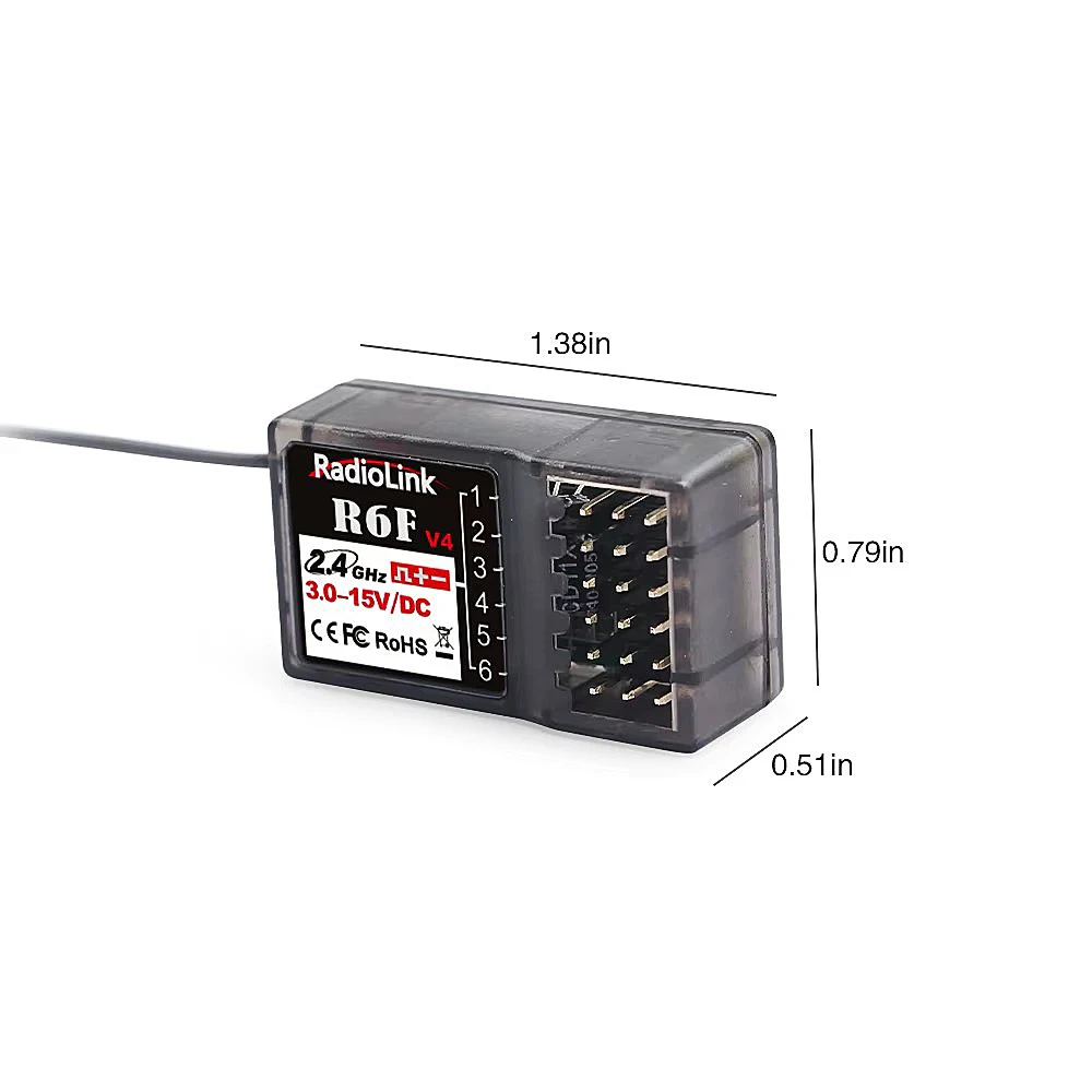 車とボート用のRadiolink-6チャンネル受信機,無線送信機,リモコン,r6f,2.4ghz,rc6gs,v2,rc4gs,v2,t8fb,t8s