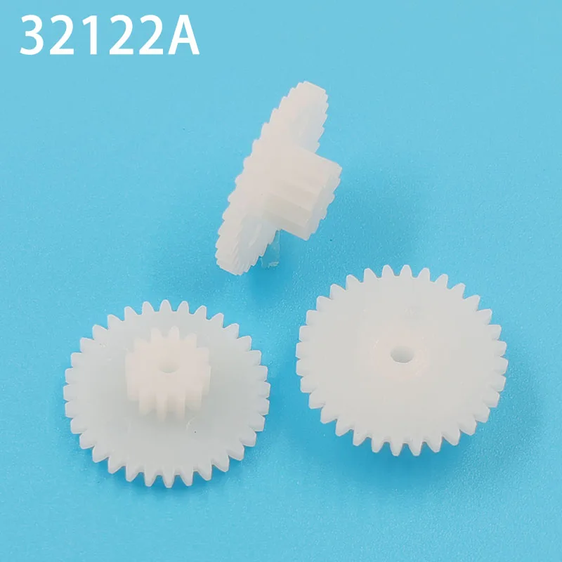 

32122A 0.5M Plastic Steampunk Gears OD 17mm 32T + 12 Teeth 2mm Tight Fiting DIY Model Gears 32+12T