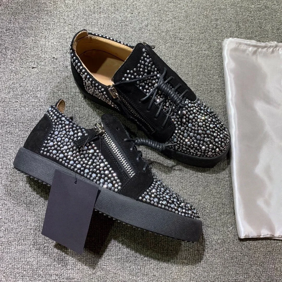 

New Fashion Casual Sneakers for Men Brand Designer Women Tennis shoes Luxury Real Leather GZ Loafers Sports shoes 35-48 G0691