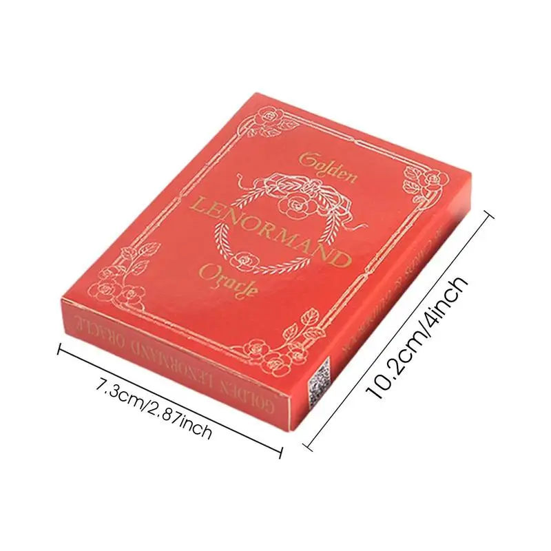 Tarot Cards Golden Lenormand Portable 36 Card Mysterious Divination Card Psychological Oracle Deck for Party Favor Board Game