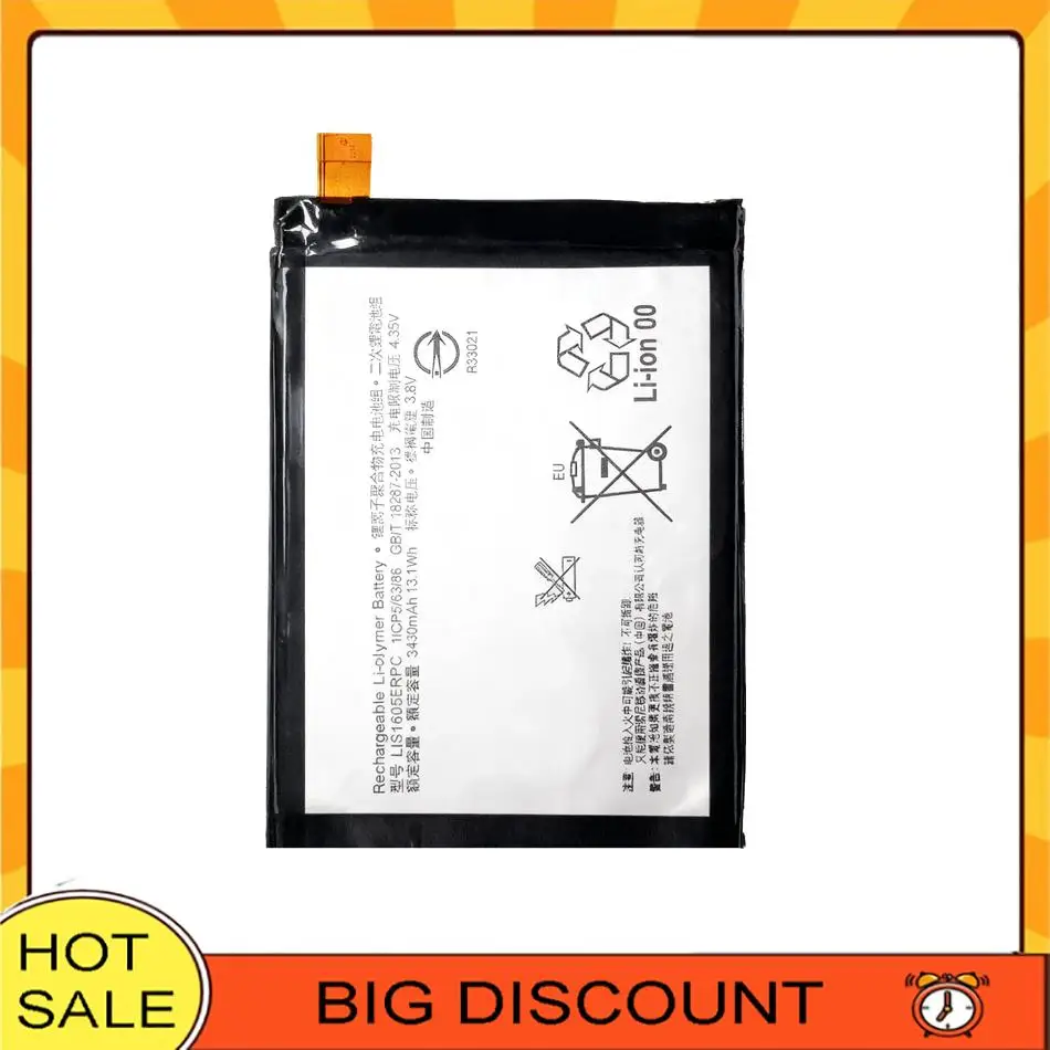Batería de Repuesto Premium LIS1605ERPC de 3430mAh para Teléfono Móvil Sony Xperia Z5P Z5 Plus Premium Dual E6883 E6853