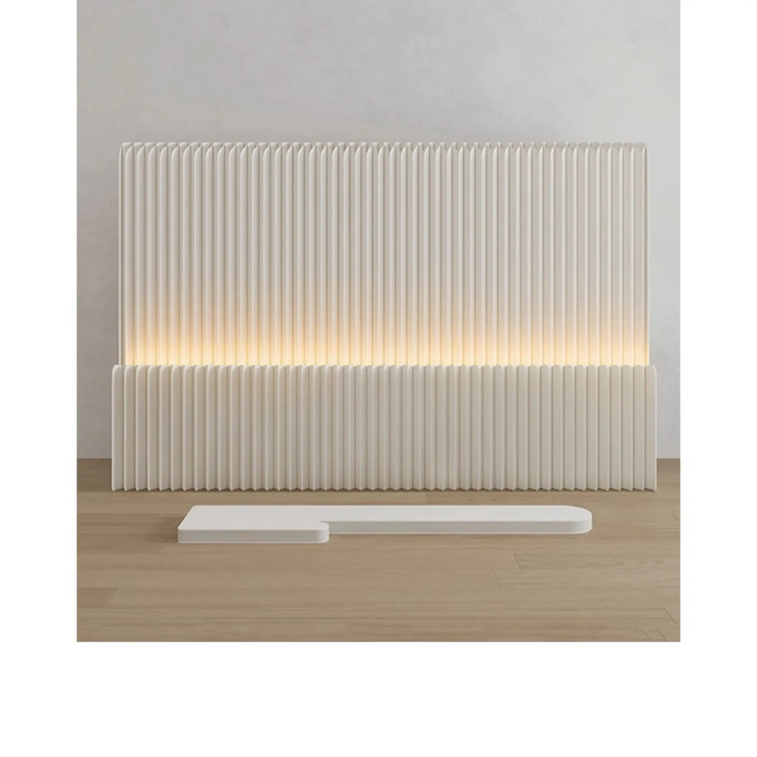 Organ Screen Paper Wall Baffle Partition Living Room Bedroom Half Partition Screen Luminous Folding Paper Wall Removable