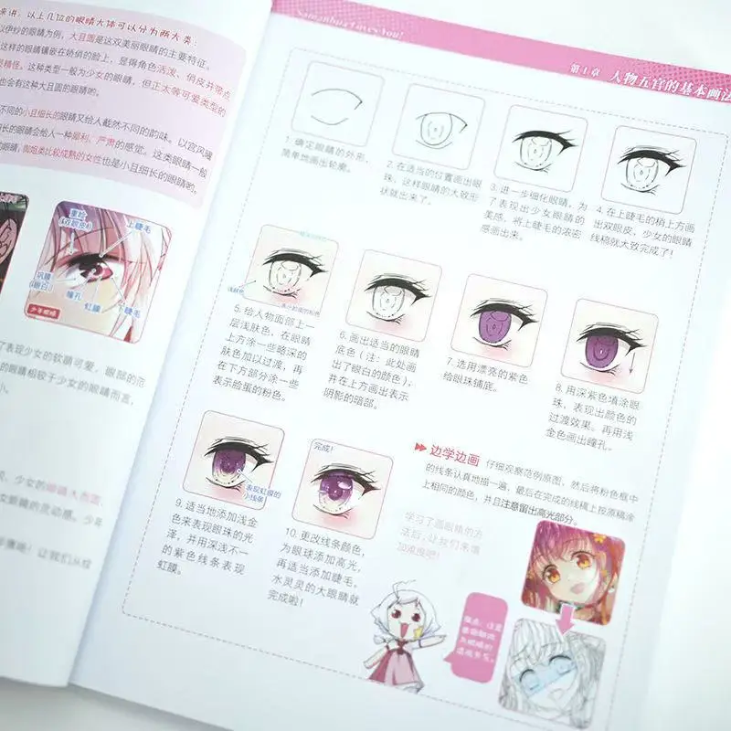 Everyone Can Learn to Draw Comics: A Basic Guide to Drawing Facial Features And Hairstyles of Anime Characters