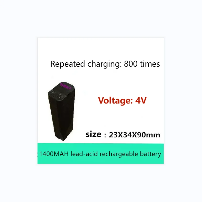 4V1200MAH Lead-acid Battery Electric Mosquito Swatter Emergency Lamp Desk Lamp Flashlight  Sufficient Capacity Maintenance-free