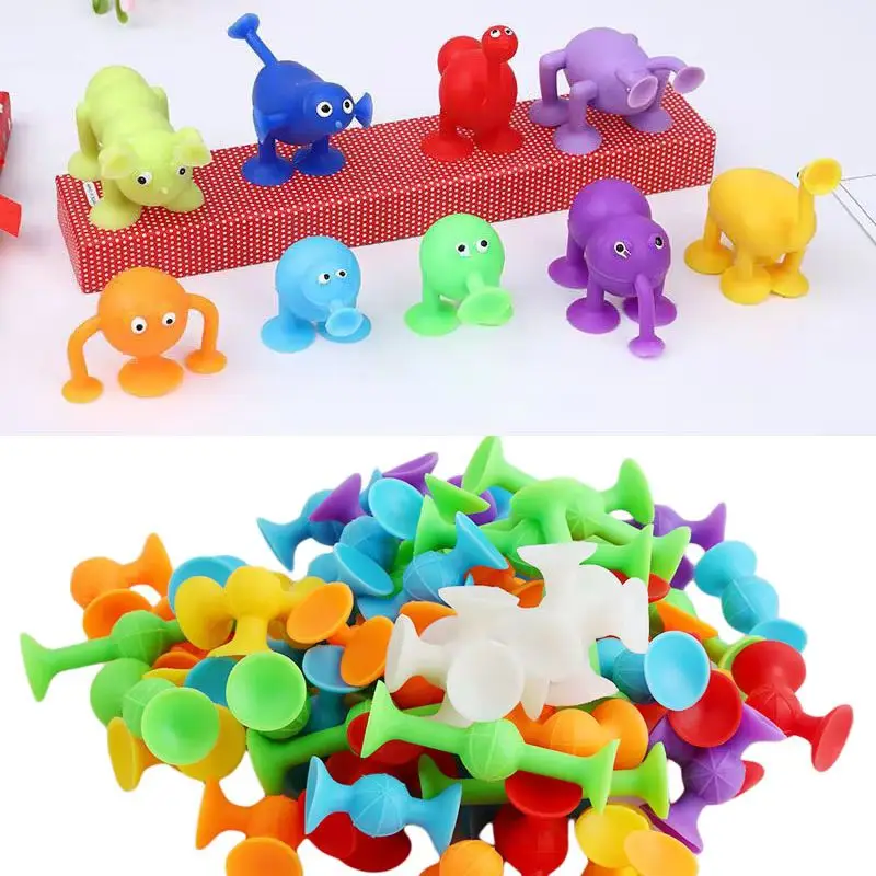 

33-106pcs Villain Shape Sucker Assembled Suction Cup Building Blocks Toy Girl&Boy Kids Gifts Fun Educational Toy