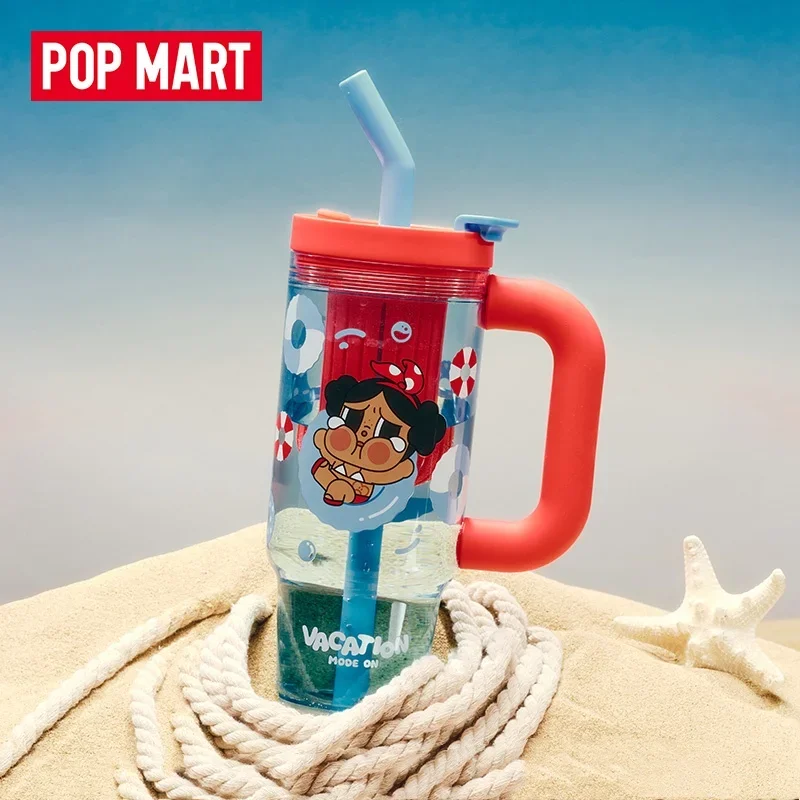 

POPMART CRYBABY Vacation Mode On Series Straw Cup Genuine Blind Box Mystery Box Guess Bag Toys Doll Cute Anime Figure Desktop