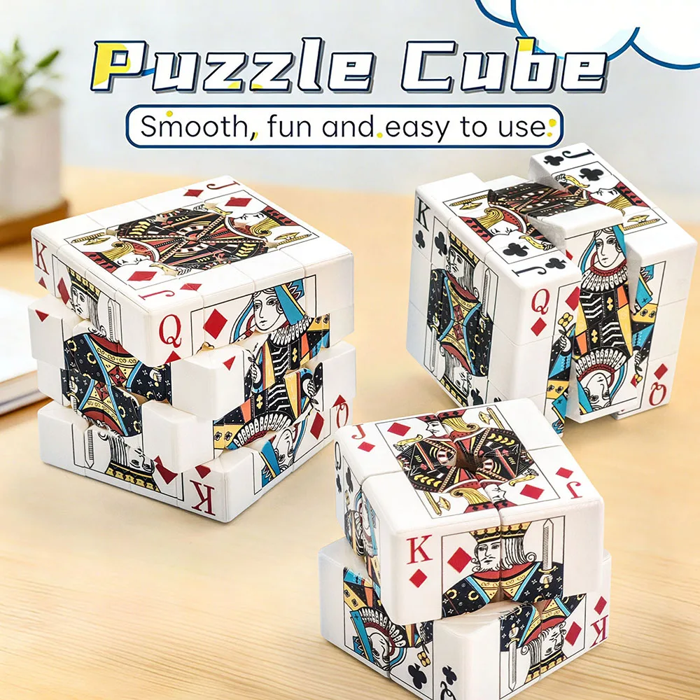 ZIINA STAR Poker 2x2 Speed Cube，Poker 3x3 Puzzle Cube，Poker 4x4 Magic Cube，Collect Souvenirs, 3D Puzzle Toys