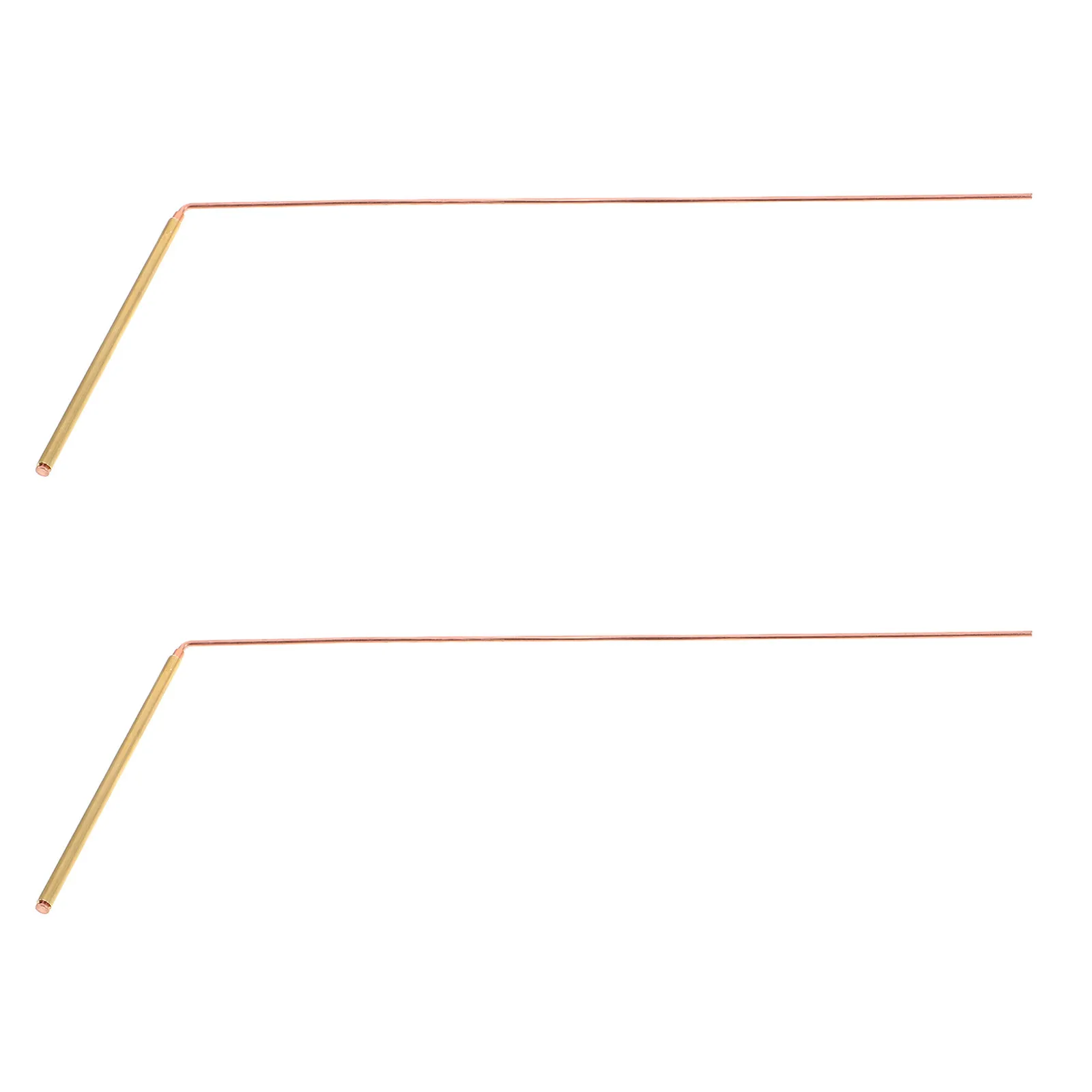 2Pcs Dual-Tone Flat-Bottom Pure Copper Divining Rods for Water Detection Treasure Divination Dowsing Rods Brass