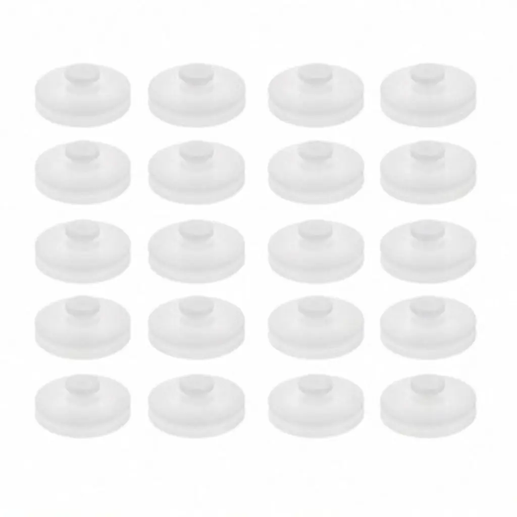 20Pcs Pulley Wheels Dual Layer Plastic Belt Pulley Wheels for Speed Reduction Motor Drive Lightweight Mechanical Assembly