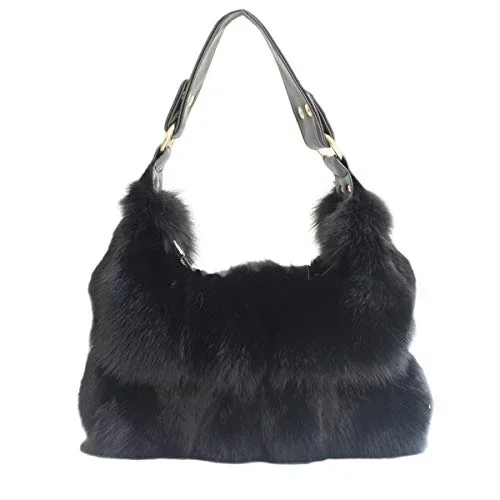 Luxury Real Fox Fur Handbag for Women Crossbody Bags Shoulder Bags Winter Bag