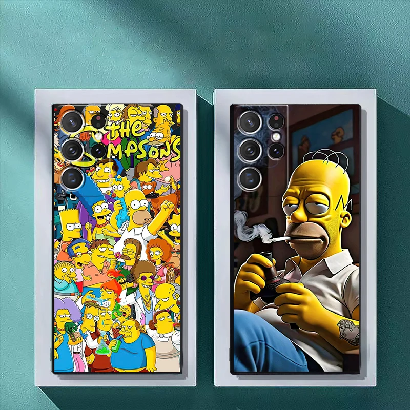 

Disney The Simpsons Cartoon For Samsung Galaxy S24 S23 S22 S21 S20 Ultra S10 Plus S23 S21 S20 FE Phone Case Carcasa