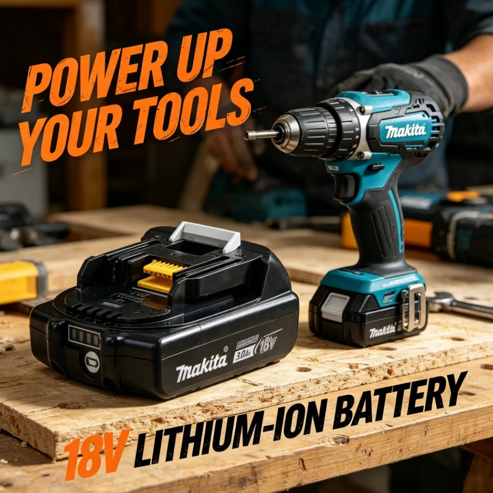 

Makita 18V 3Ah Lithium Battery High-Performance Replacement for BL1860 BL1850B BL1850 BL1840 BL1830B Power Tool Accessory