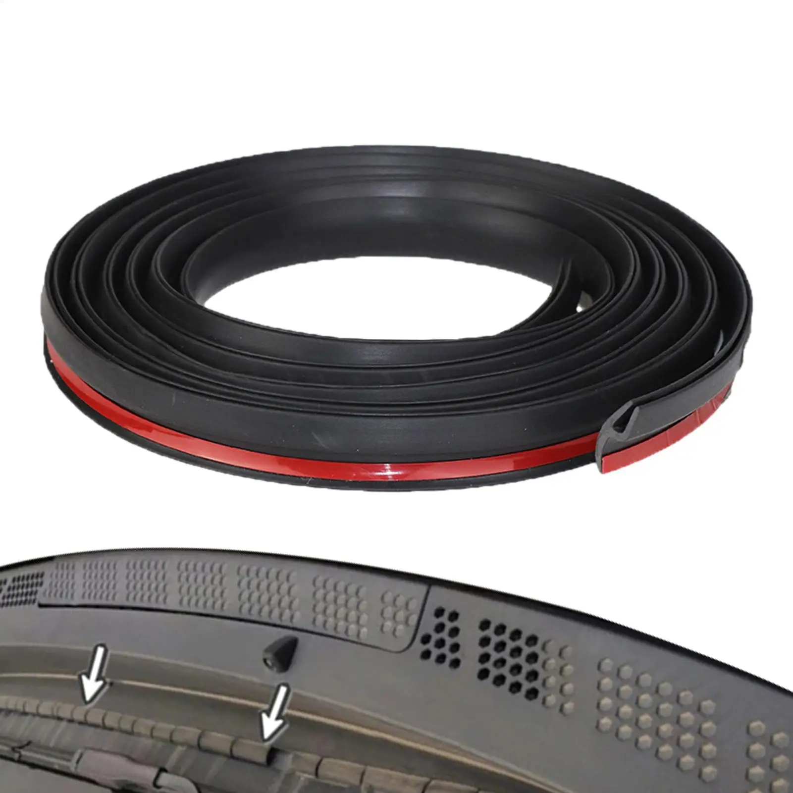 Car Windshield Seal Strip Rubber Front Window Gap Filler Waterproof Windproof Wiper Windshield Panel Moulding Sealing Strips