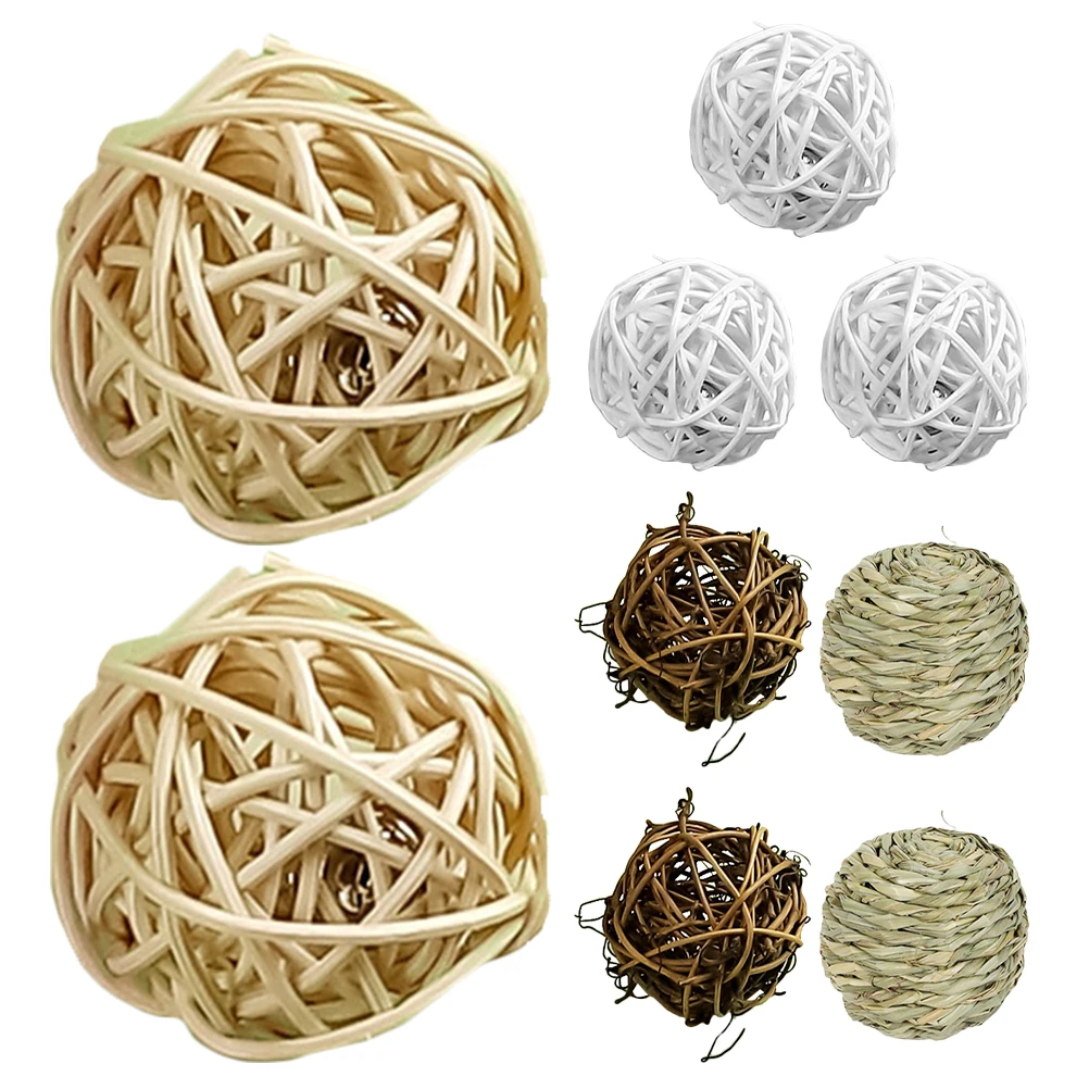 

9 Pcs Rattan Balls Decorative Hand Woven Natural Grass Balls for Home Wall Decor Living Room Party Xmas Festive Atmosphere
