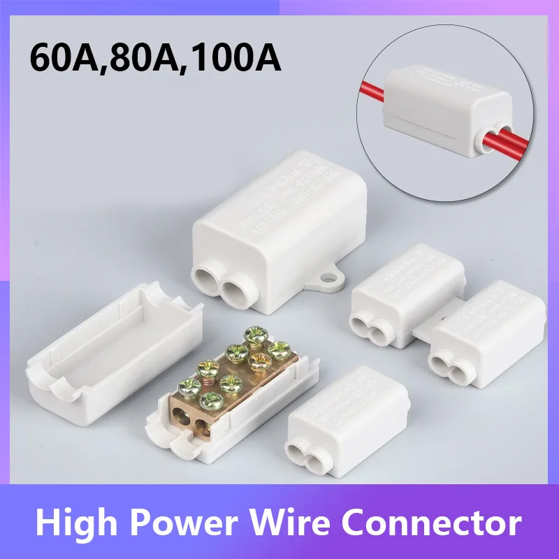 

High Power 1 in multiple out Cable Splicing 60A/400V 1-6mm2 Wire Connector Screw Wiring Terminal Block 80A/1000V 2.5-16mm2