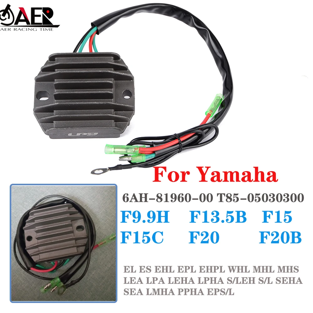 

Regulator Rectifier for Yamaha 4 Stroke F9.9 F15 F20 Boat Engine LEA LPA LEHA LPHA LMHA SEA SEHA ES LH ES 6AH-81960-00