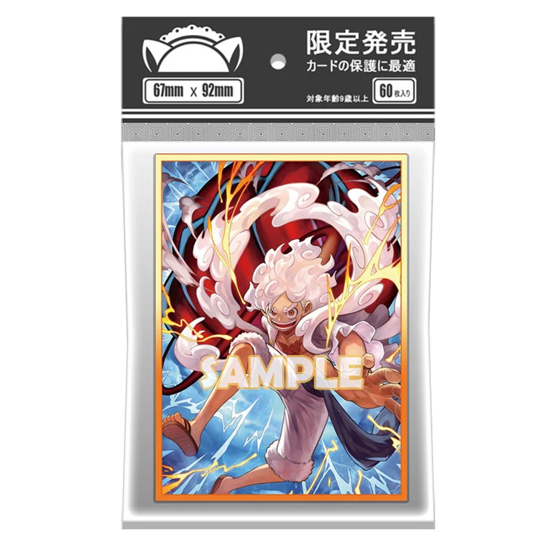 

DIY 60Pcs/set One Piece Card Sleeves Nika Monkey D. Luffy PTCG Card Sleeve Anime Gift