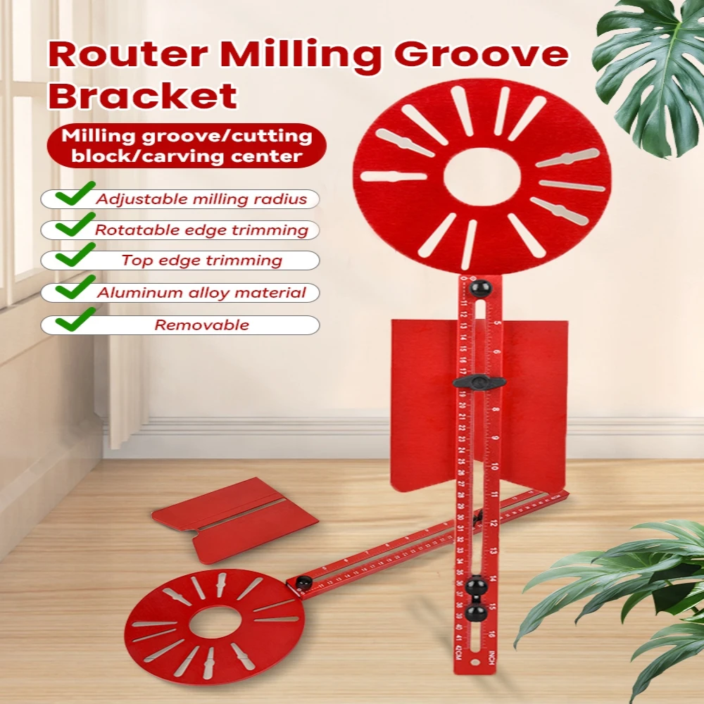 Imagem -05 - Máquina de Gravura Corte Guia Circular Suporte Universal Milling Groove Bracket Base Router Circle Cutter Jig Carpintaria