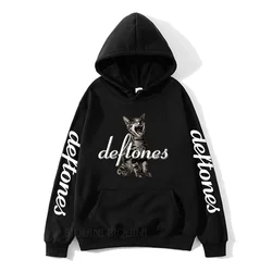 Gran oferta Deftones Cat negro estampado gráfico Sudadera con capucha hombres mujeres Rap Metal Band marca sudadera Tops hombre invierno polar sudaderas con capucha Casual