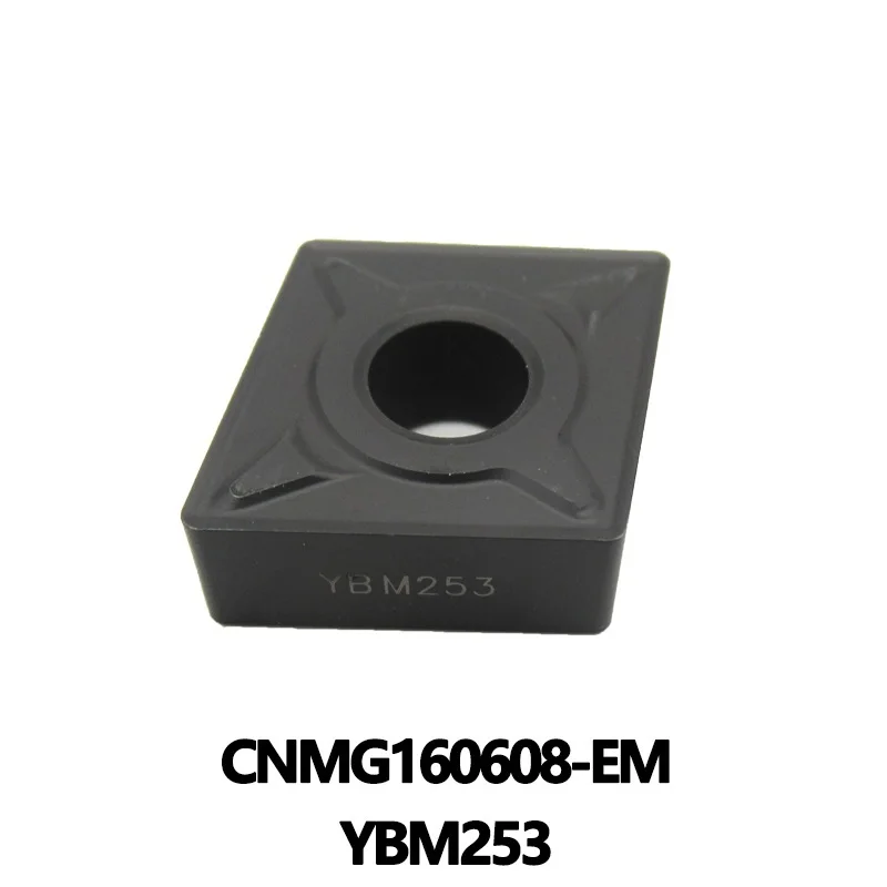 

YBM253 CNMG160608-EM YBM153 CNMG 160608 EM YBG205 YBG102 ZCC 10pcs/lot CNC Carbide Turning Inserts Processing:stainless steel