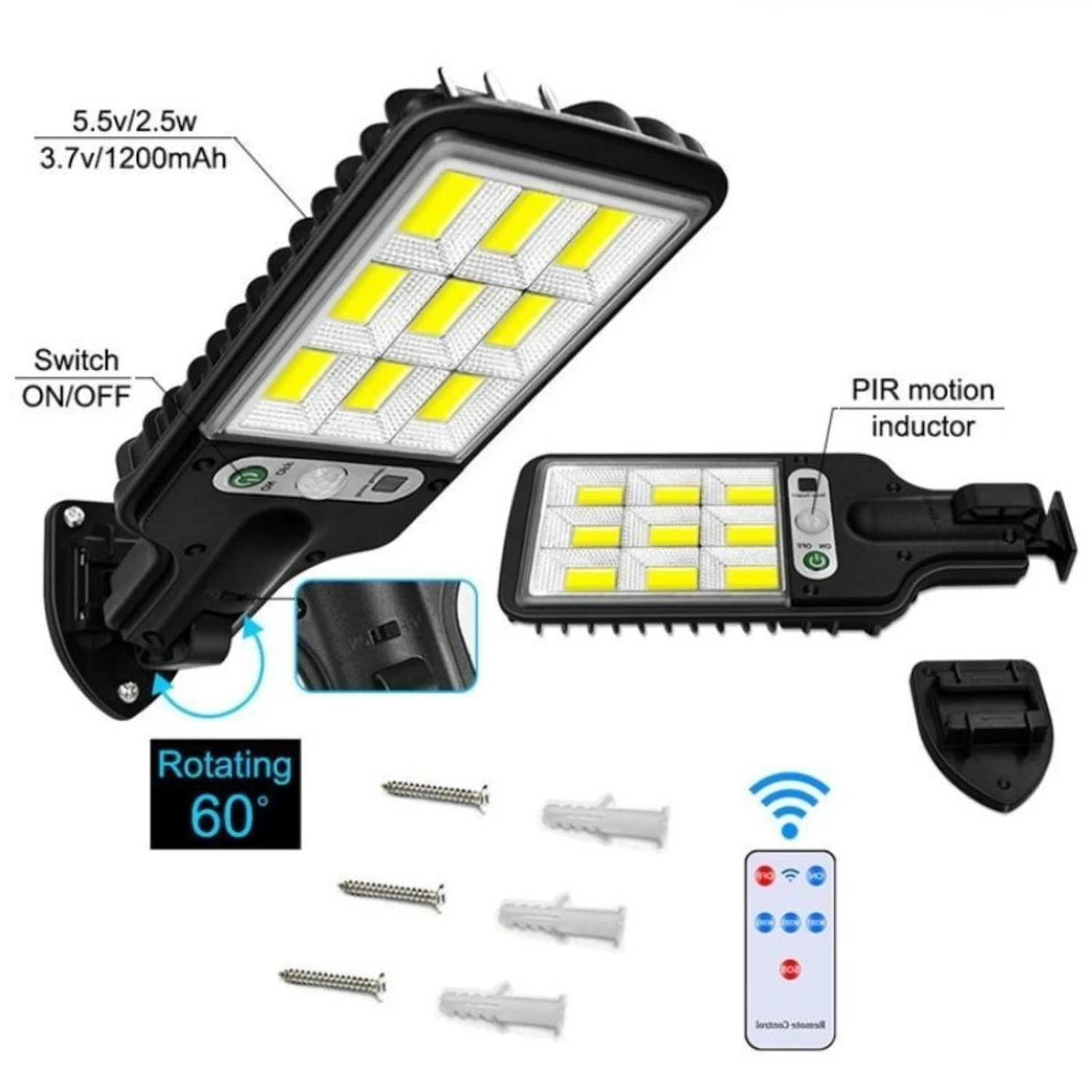 Nieuwe Outdoor Solar Straatverlichting Draadloze Solar Beveiliging Wandlamp Inductie Tuin Terras Garage Voordeur Straat Solar Lamp