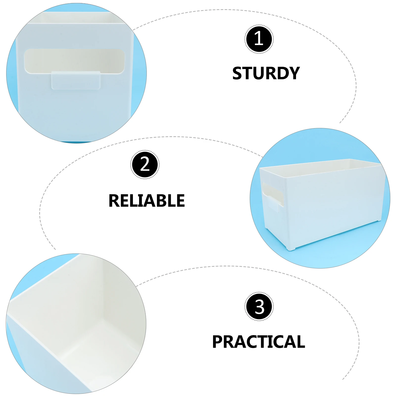 

Plastic ABS Storage Box Multipurpose Holder Desktop ganizer Ideal Household Compact Size Durable Long Lasting Use