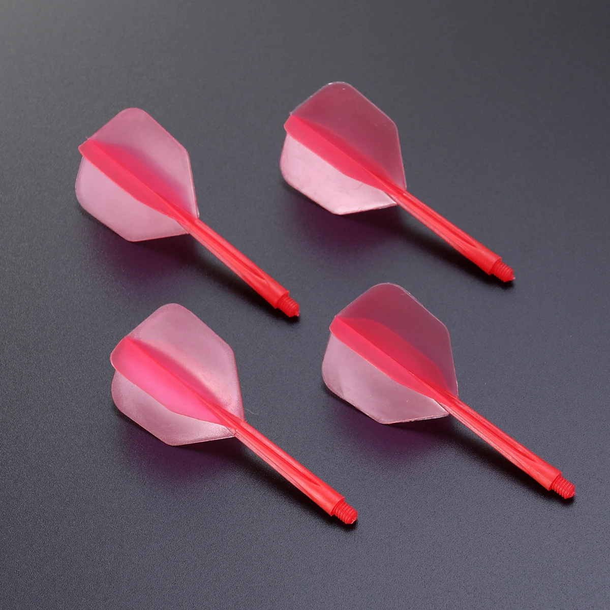 

4 Pcs Transparent Fine Thread Flights Accessory Outdoor and Indoor Sports Tail Wings (Fine and Small Thread, Red)