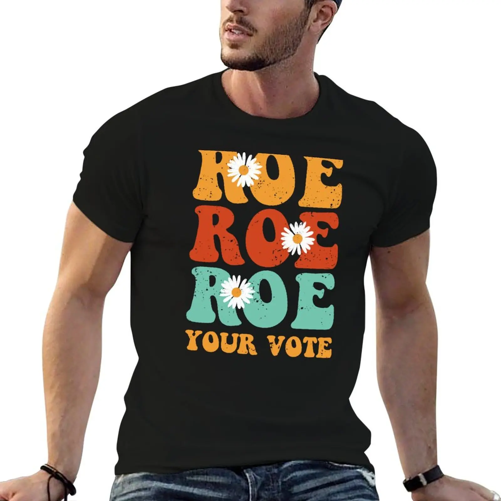 Roe Roe Roe Your Vote T-Shirt baggy shirts new edition oversizeds rapper graphic tees men t shirts