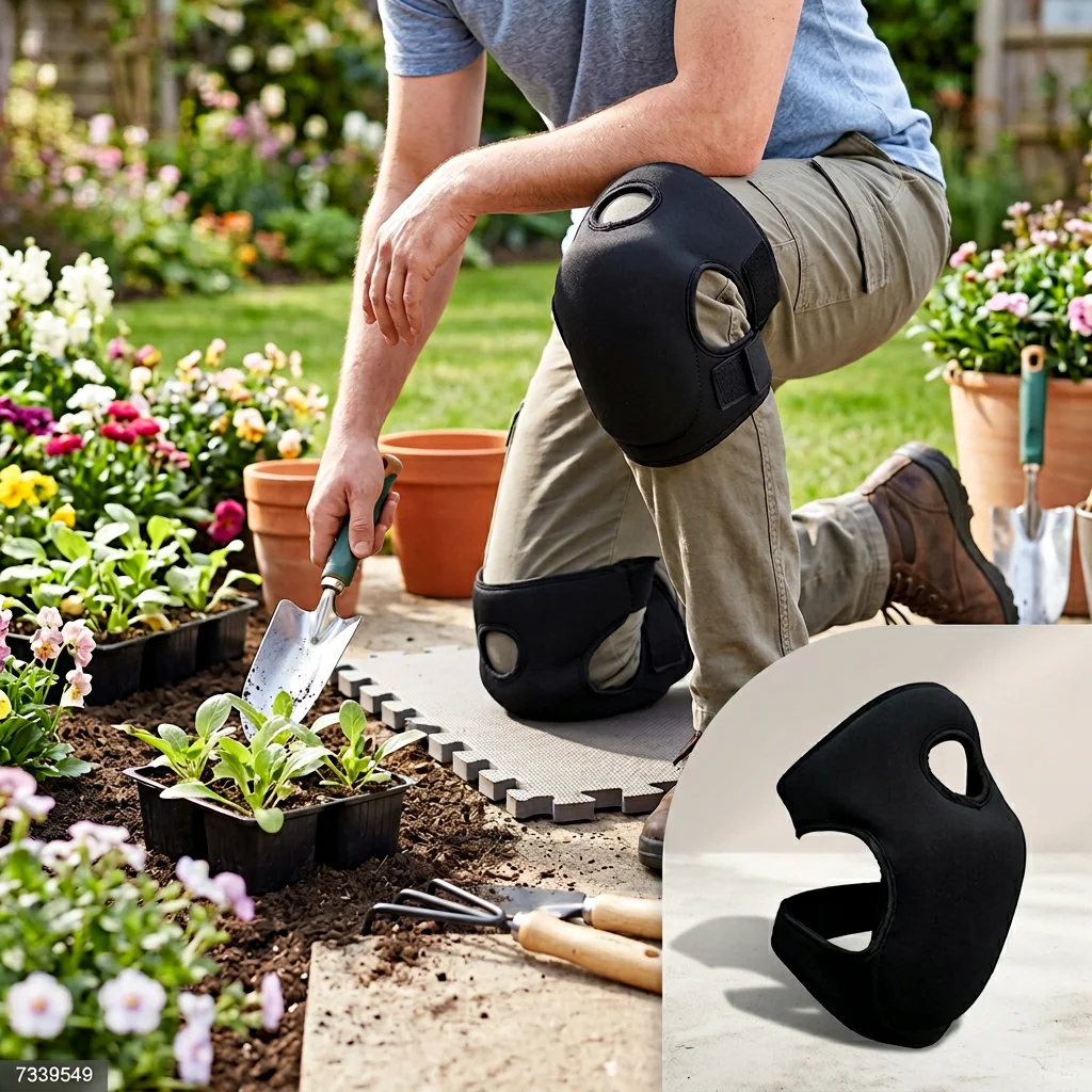 Professional Knee Pads Memory Foam Cushioned for Gardening Work Men Women Waterproof Anti Slip Protective Kneeler Pad