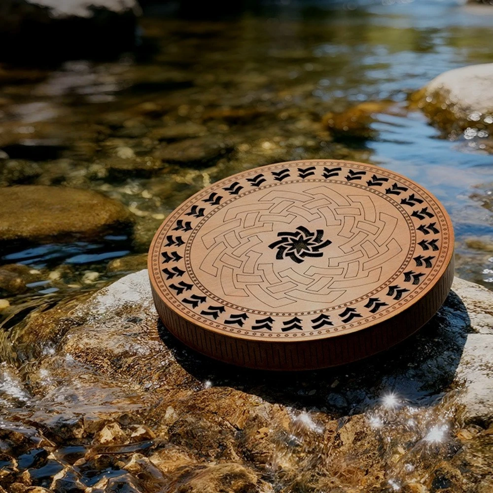 Stream/Wave Sound Drum Portable Decompression Natural Sand Drum Meditation Instrument for Relaxation Music Healing Meditation