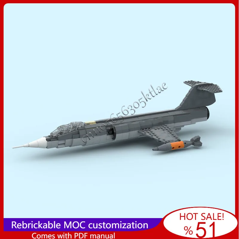 

781 Parts F-104 Starfighter Model Technology Building Blocks Set Creative Assembly Display Toys Children Popular Christmas Gifts