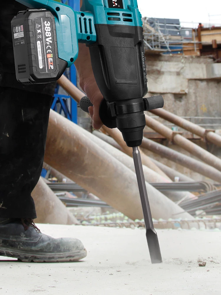 YOFIDRA 26 MM Bürstenlosen Elektrischen Bohrhammer Multifunktionale Rotary Cordless Wiederaufladbare Power Werkzeuge Für Makita 18 V Batterie Pin
