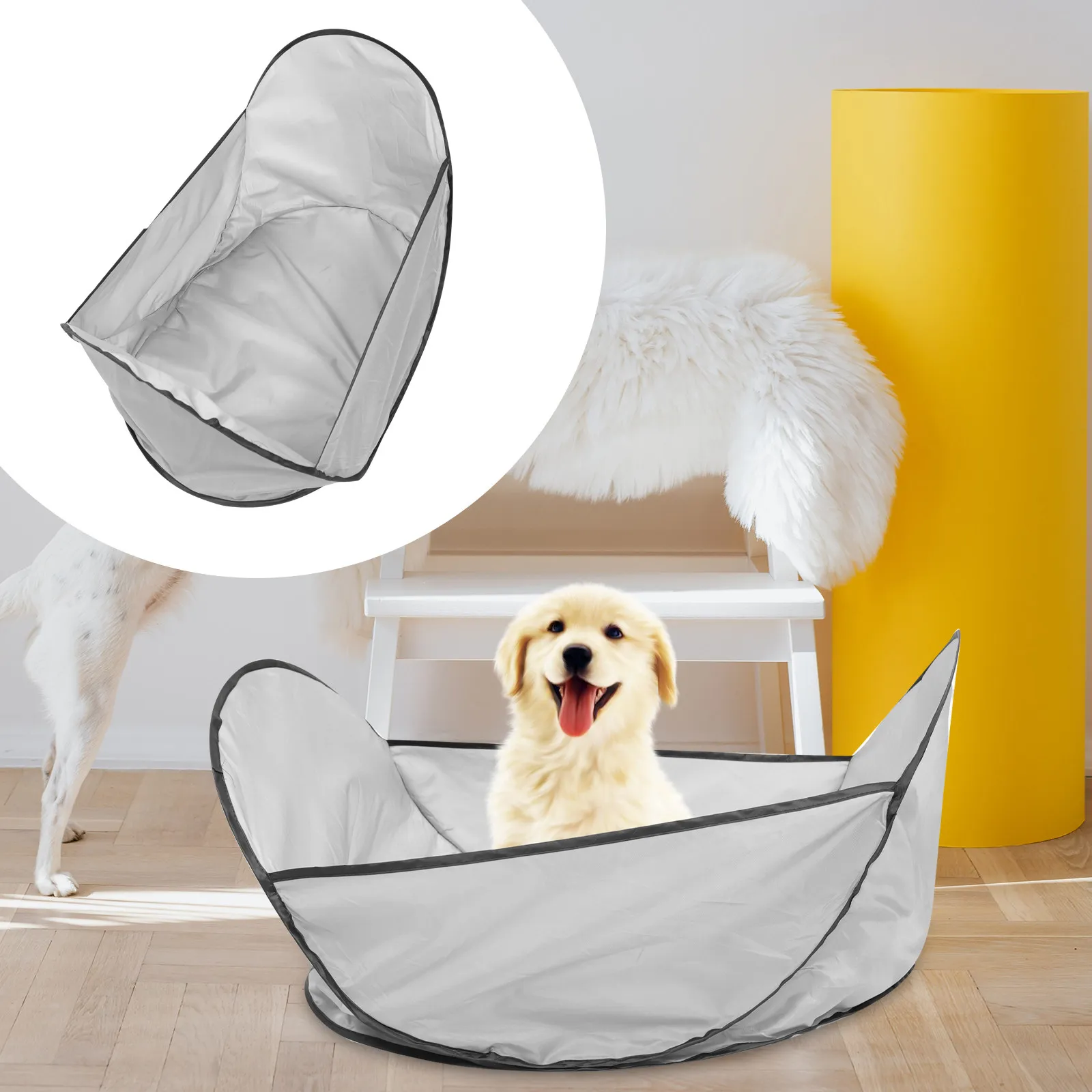 Pet Shearing Bib Large Portable Waterproof Haircut Storage Holder for Dog Cat Grooming Hair Collecting Pet Shearing Bib
