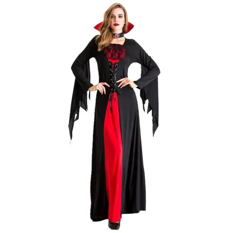 أزياء الهالوين شيطان العروس ريبر معالج التأثيرية ملابس المسرح العرقية النسائية لربيع 2026 بدون علامة تجارية مسجلة