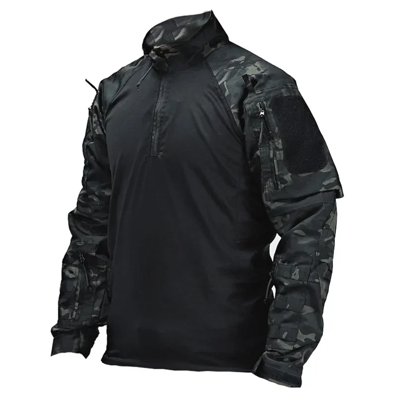 

Men Military Uniform Combat Training Durable Shirt Tactical Shirts+Long Sleeve Tops Paintball Camping Hunting Kits Breathable