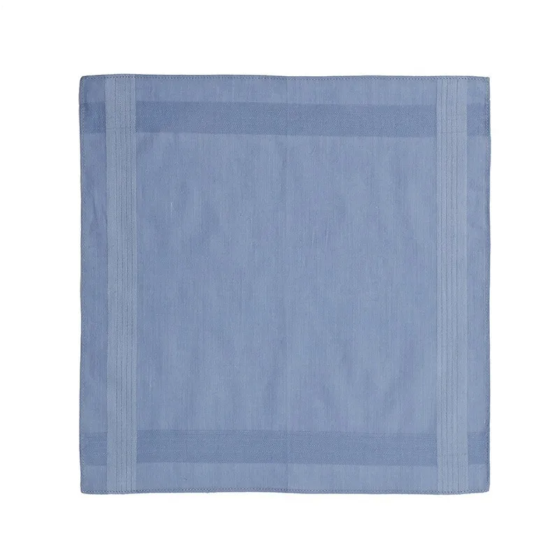 5Pcs/set 40x40cm Solid Color Blue White Pocket Squares For Men Handkerchiefs Soft Cotton Suit Sweat Hankies Party Gift