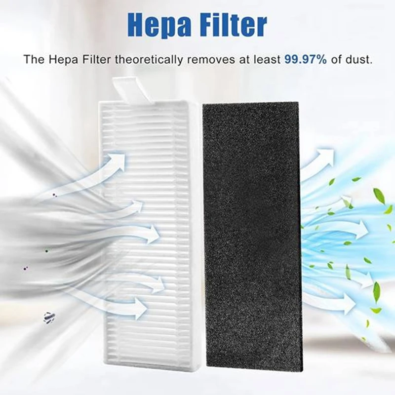 A03F 10PCS Hepa Filter for Tikom G8000 G8000 Pro for Honiture G20 Laresar Evol 3 Robot Vacuum Replacement Parts