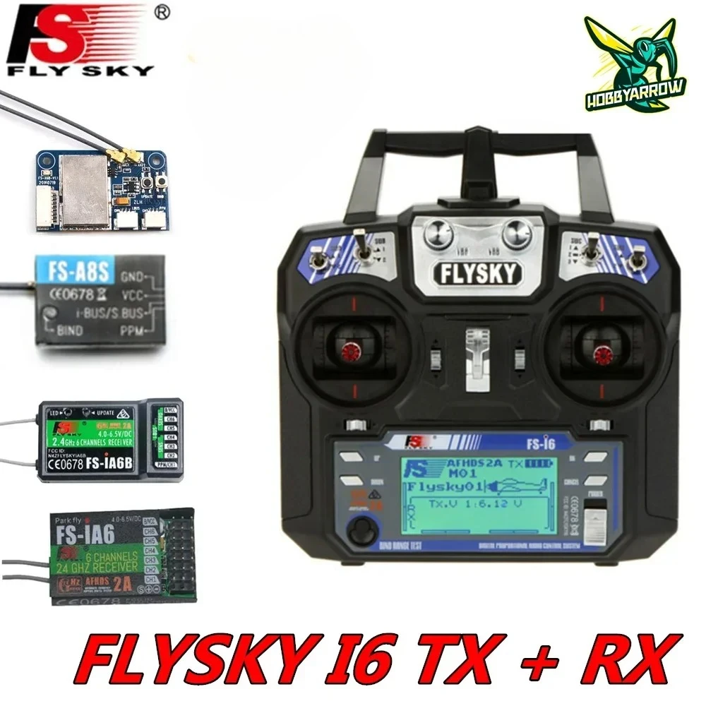 Nadajnik radiowy FLYSKY FS-i6 I6 2.4G 6CH AFHDS 2A z odbiornikiem IA6B / X6B / A8S / R6B / A8S