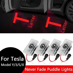 Per Tesla Modello 3 luci per porte altissimi Logo Proiettore Luci per pozzanghera Luce per gradini di benvenuto ultra luminosa Non sbiadisce mai Modello Y/3/S/X