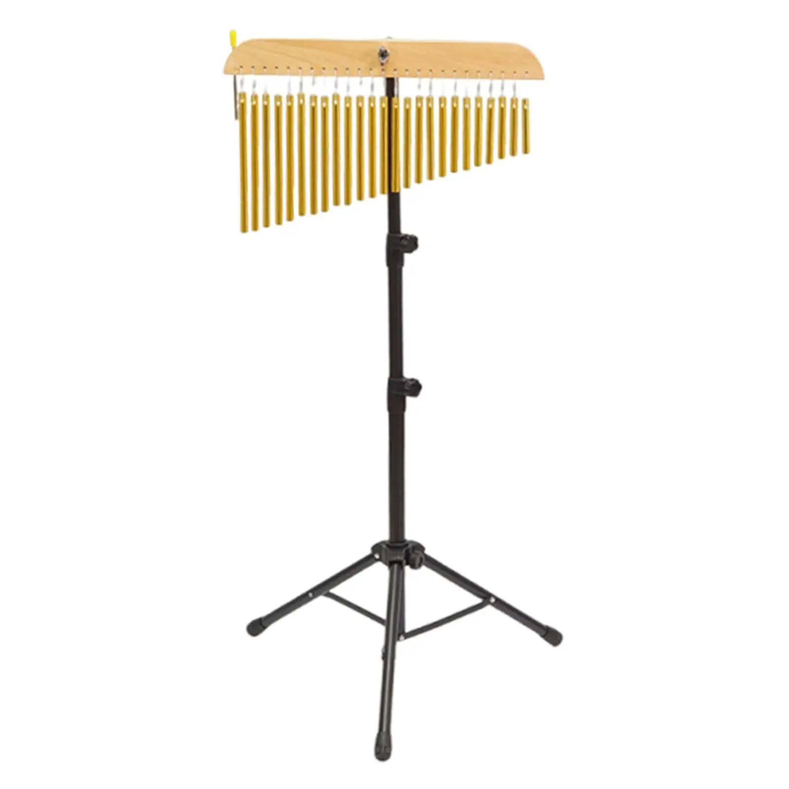 25 ملاحظة صف واحد الرياح الرنين للأوركسترا 28.3-45.3 بوصة قوس معدني قوي أنابيب الألومنيوم للطي ترايبود ارتفاع قابل للتعديل