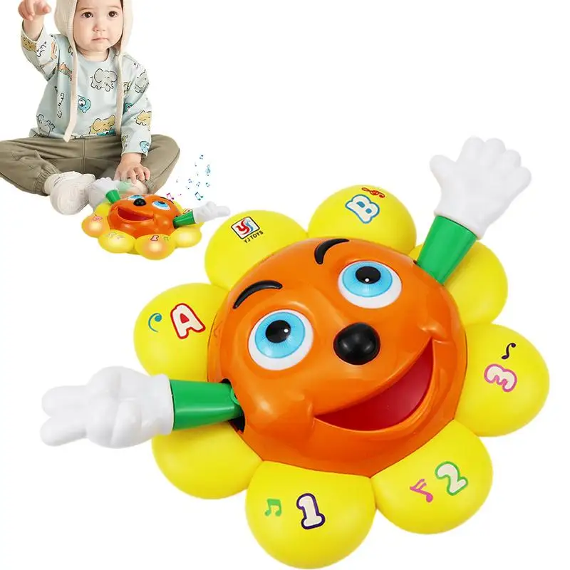 Dancing Sunflower Toy Musical Toy Battery Operated Interactive Toy Rotating Sunflowers Toy Electric Universal Musical Kids Toys