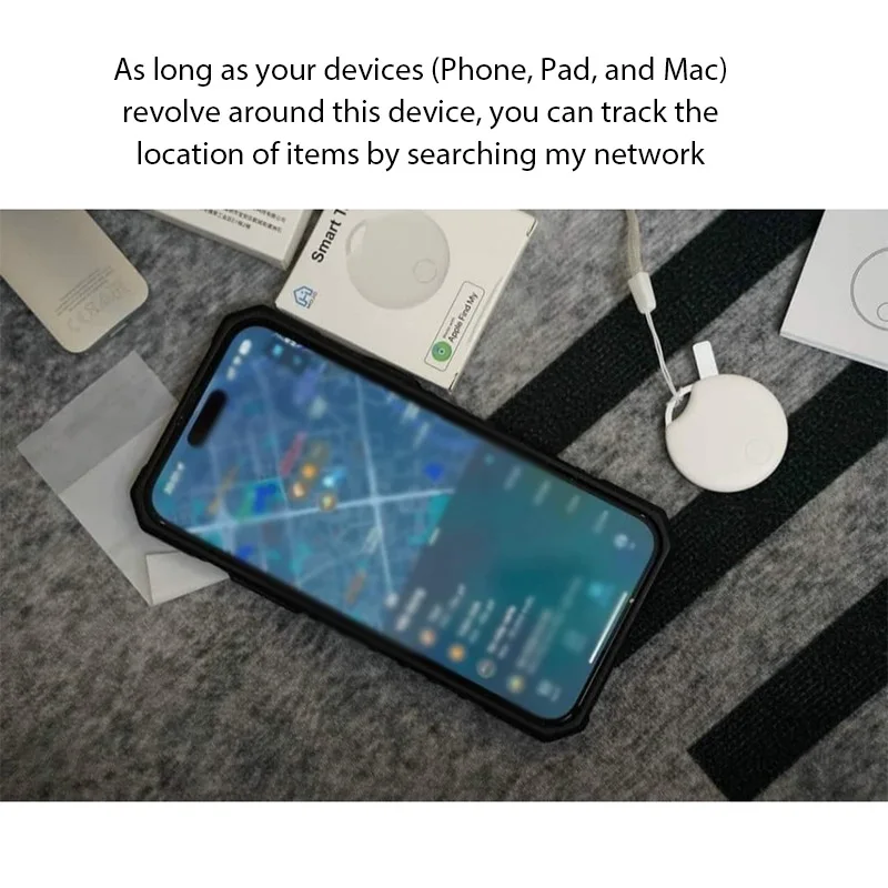 GPS Tracker for iphone IOS Devices Work with Apple Find My App Messges Reminder Anti Lose Sound Fast Locate Smart Tag