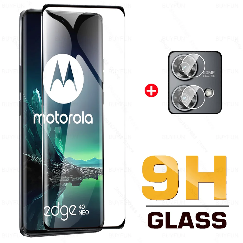 9H Curved Glass For Motorola Edge 40 Neo 40Neo Tempered Glass Moto Rola Edge40Neo Edge40 Neo 5G 2023 Screen Protector Lens Film