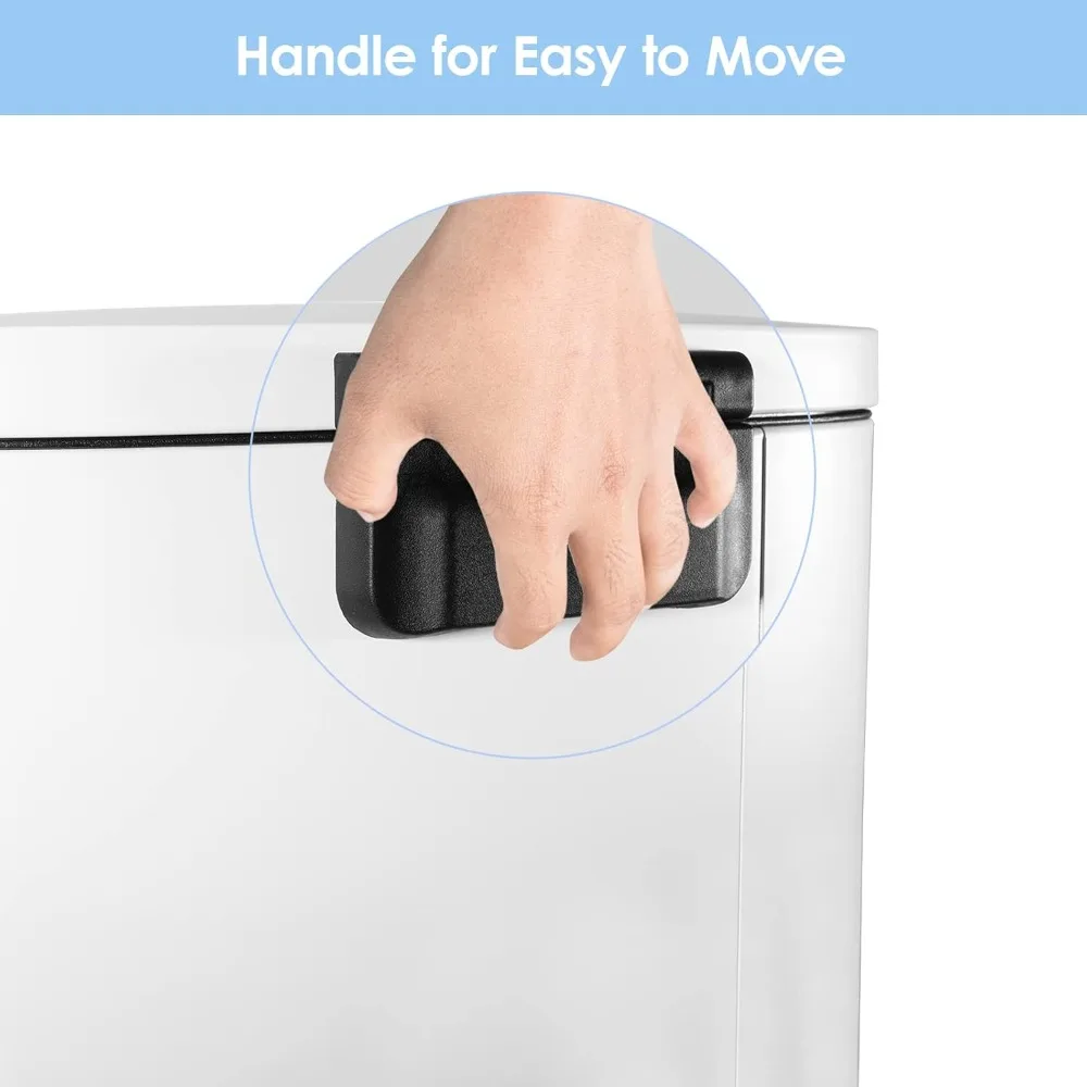 سلة مهملات increkid سعة 13.2 جالون، سلة قمامة مطبخ من الفولاذ المقاوم للصدأ مع دلاء داخلية وغطاء مفصلي، خطوة مستطيلة على الغبار