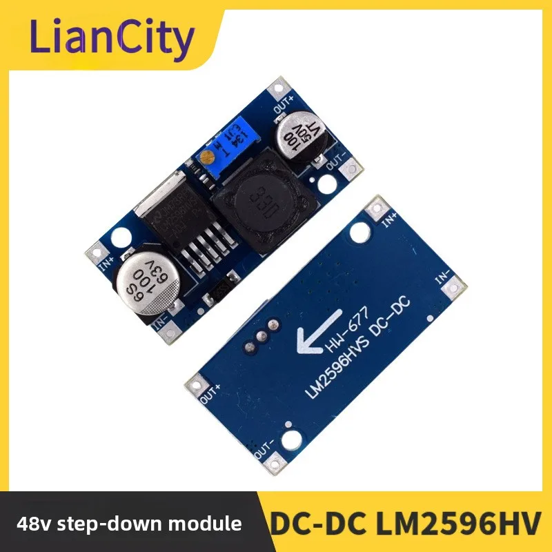 4.5-60V Wide Input Step Down Board LM2596HV 48V Adjustable Voltage Regulator Unit