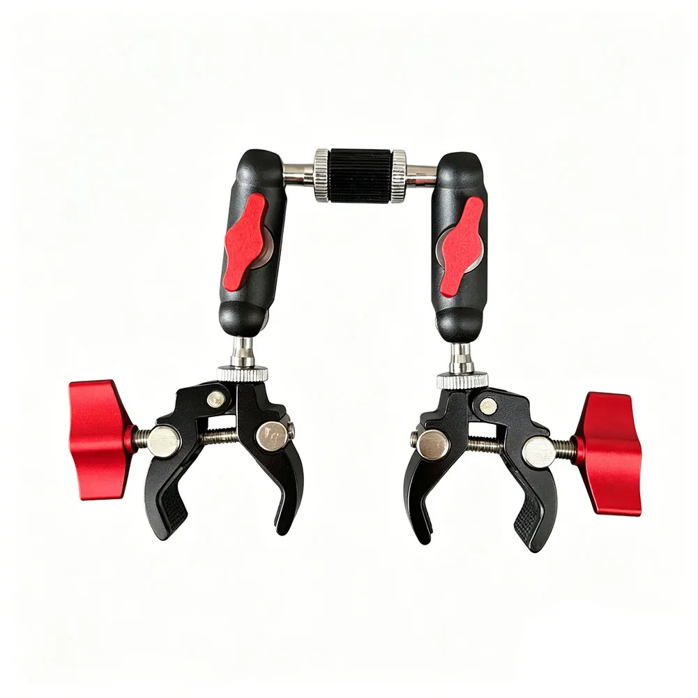 Clip doble para cámara, abrazadera tipo cangrejo para GoPro, soporte para manillar de motocicleta y bicicleta, accesorio para cámara deportiva Insta360 One X2 X3