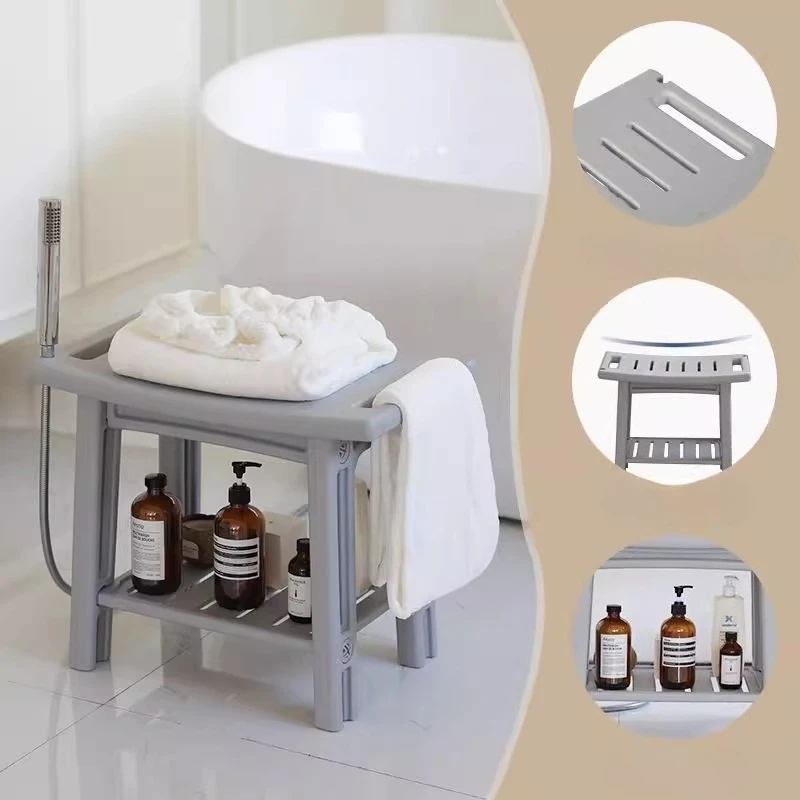 

Foldable Portable Shower Stool for Elderly And Pregnant Women Anti-Slip Adjustable Bathroom Chair Safe Bathtub Seat