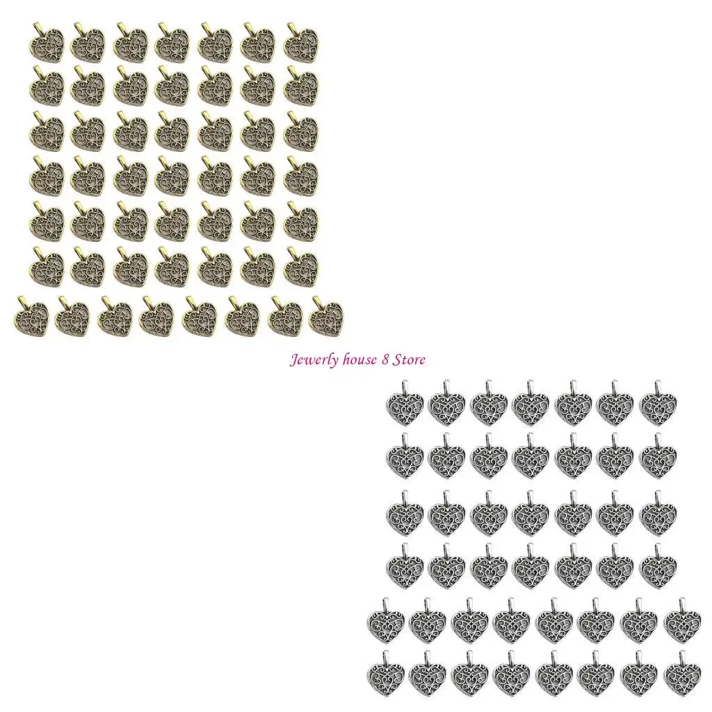 

Alloy Heart Pendant Component For Jewelry Creation Multipurpose Decorative Charm for Necklace and Bracelet